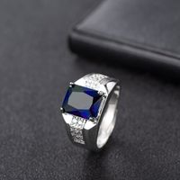 Emerald European And American Sapphire Diamond Green Spinel Trendy Ring sku image 10