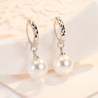 Boucles D&#39;oreilles En Perles De Fleurs De Voiture En Plaqué Argent Coréen Boucles D&#39;oreilles En Cuivre Pour Femmes Bijoux D&#39;oreille De Mode En Gros sku image 1