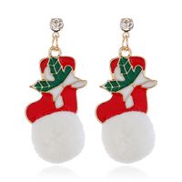 Fashion New Christmas Snowflake Santa Claus Boot Earrings sku image 1