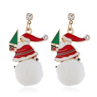 Fashion New Christmas Snowflake Santa Claus Boot Earrings sku image 2