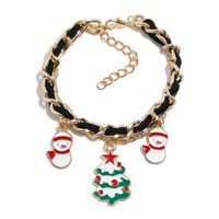 Navidad Nueva Pulsera De Aleación De Árbol De Navidad De Copo De Nieve Al Por Mayor sku image 3