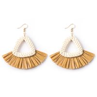 Wholesale Jewelry 1 Pair Ethnic Style Solid Color Raffia Drop Earrings sku image 16