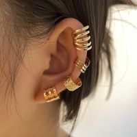 New Creative Simple Non-pierced Ear Bone Clip Five-piece Hollow Multi-layer Earrings Wholesale sku image 7