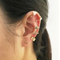 New Creative Simple Non-pierced Ear Bone Clip Five-piece Hollow Multi-layer Earrings Wholesale sku image 14