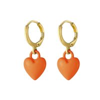 New Candy Color Peach Heart Dripping Oil Earrings Creative Cute Love Dripping Oil Earrings Wholesale sku image 10