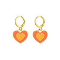 New Color Geometric Round Oil Drop Earrings Creative Retro Personality Rose Pendant Earrings Wholesale sku image 5