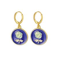 Pendientes De Gota De Aceite Redondos Geométricos De Nuevo Color, Pendientes Colgantes De Rosas Con Personalidad Retro Creativa, Venta Al Por Mayor sku image 17