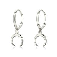 Fashion Geometric Moon Crescent S925 Silver Earrings Wholesale sku image 2