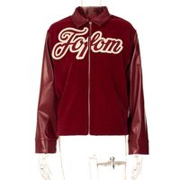 Fashion Solid Color Letter Printing All-match Street Hipster Zipper Jacket main image 7