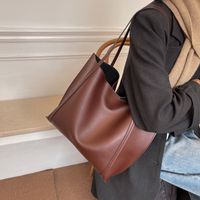 Medium Pu Leather Streetwear Tote Bag Fashion Weaving Simple Large-capacity Shoulder Bag main image 4