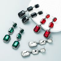 Kreative Rubin-diamantohrringe Aus Europäischer Und Amerikanischer Retro-palast-legierung main image 1