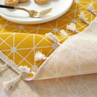 European Style Tablecloth Geometric Tassels Rectangular Table Cover Towel Coffee Tablecloth main image 4