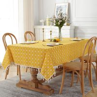 European Style Tablecloth Geometric Tassels Rectangular Table Cover Towel Coffee Tablecloth main image 1