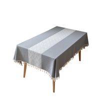 Jacquard Big Wave Tassel Tablecloth Geometric Coffee Table Table Cloth Cloth Rectangular Tablecloth main image 6