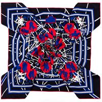 New Style Hand-curled Silk Scarf Twill Silk Scarf Couple Lovers Printed Silk Scarf Scarf Shawl main image 3