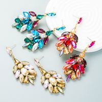 New Multi-layer Alloy Diamond Ceramic Bead Earrings Female European And American Style Earrings main image 2
