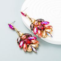 New Multi-layer Alloy Diamond Ceramic Bead Earrings Female European And American Style Earrings main image 6