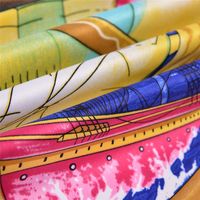 New Style 130cm Fashion Silk Scarf Oil Painting Sailboat Printing Twill Big Square Scarf Shawl Scarf main image 5