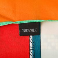 New Silk Scarf 130cm Twill Imitation Silk Scarf Carriage Printing Large Square Scarf Shawl Scarf main image 6