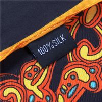 New Twill Imitation Silk Scarf 130cm Large Square Scarf Print Fashion Shawl Scarf main image 6