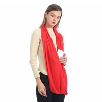 Solid Color Storage Zipper Pocket Scarf Infinity Scarf Female Scarf main image 6