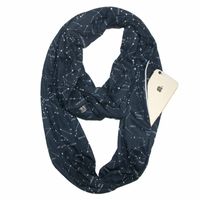 Wholesale Europe And America Autumn And Winter Star Scarf Warmth Fashion Storage Zipper Pocket Scarf main image 3