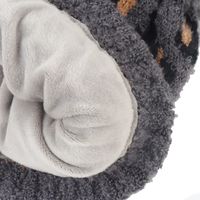 Fashion Winter New Children's Leopard Print Knitted Hat Scarf Gloves Three-piece Warm Suit main image 3
