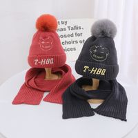 Children's Winter Knitted Hat And Scarf Two-piece Suit Wholesale main image 1