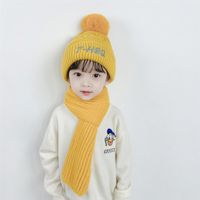 Children's Winter Knitted Hat And Scarf Two-piece Suit Wholesale main image 4