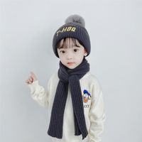 Children's Winter Knitted Hat And Scarf Two-piece Suit Wholesale main image 5