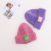 Fashion Children's Woolen Hat Winter Smiley Face Knitted Hat main image 4