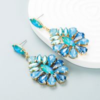 European And American Exaggerated Multi-layer Alloy Diamond-studded Rhinestone Earrings Women main image 5