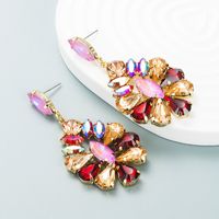 European And American Exaggerated Multi-layer Alloy Diamond-studded Rhinestone Earrings Women main image 6