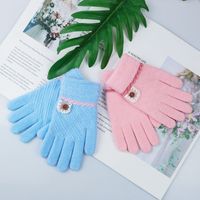 Winter Children's Jacquard Split Finger Gloves Cold-proof Knitted Warm Gloves main image 3