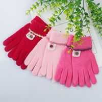 Winter Children's Jacquard Split Finger Gloves Cold-proof Knitted Warm Gloves main image 4