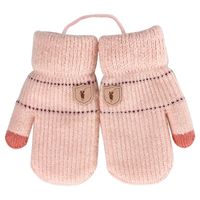 Children's Gloves Autumn And Winter Warm And Velvet Hanging Neck Gloves Knitted Gloves main image 6