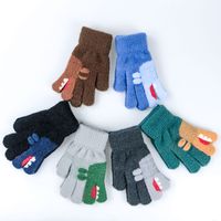 Autumn And Winter New Children's Gloves Cute Cartoon Multicolor Gloves Knitted Gloves main image 2
