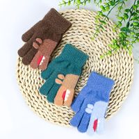 Autumn And Winter New Children's Gloves Cute Cartoon Multicolor Gloves Knitted Gloves main image 3