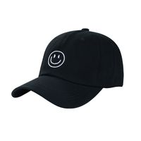 Ins Gorra De Béisbol Con Bordado De Cara Sonriente, Gorras De Ala Curva De Moda Coreana, Sombrero De Sombrilla De Hip-hop main image 2