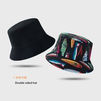 New Fisherman Hat Personality Simple And Colorful Wild Flat Top Double-sided Can Wear Basin Hat main image 4