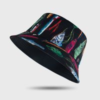 New Fisherman Hat Personality Simple And Colorful Wild Flat Top Double-sided Can Wear Basin Hat main image 5