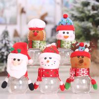 New Creative Christmas Transparent Plastic Doll Candy Jar Wholesale Nihaojewelry sku image 9