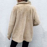Autumn And Winter European And American New Women's Double-breasted Lapel Furry Jacket main image 5