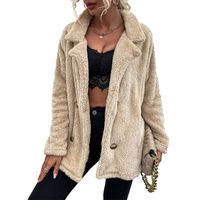 Autumn And Winter European And American New Women's Double-breasted Lapel Furry Jacket main image 6