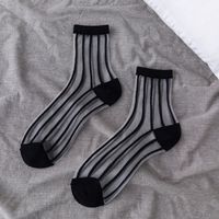Retro Polka Dot Love Vertical Strips Glass Silk Card Silk Socks Women's Tube Socks Wholesale sku image 1