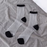 Retro Polka Dot Love Vertical Strips Glass Silk Card Silk Socks Women's Tube Socks Wholesale sku image 7