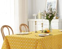 European Style Tablecloth Geometric Tassels Rectangular Table Cover Towel Coffee Tablecloth sku image 2