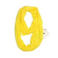 Solid Color Storage Zipper Pocket Scarf Infinity Scarf Female Scarf sku image 9