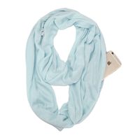 Solid Color Storage Zipper Pocket Scarf Infinity Scarf Female Scarf sku image 14