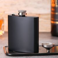 1pc Plain Hip Flask With Funnel main image 5